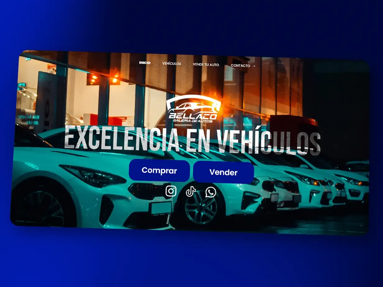 Landing Page de Galería de Autos Bellaco