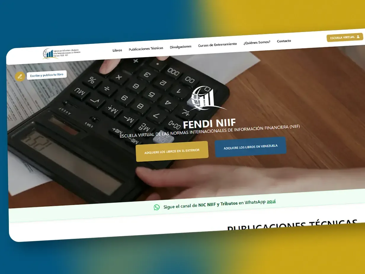 Escuela Virtual y Landing Page de FENDI NIIF