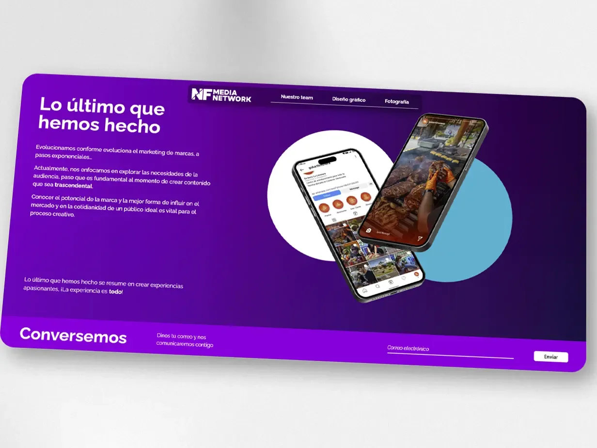 Landing Page de NF Media Network